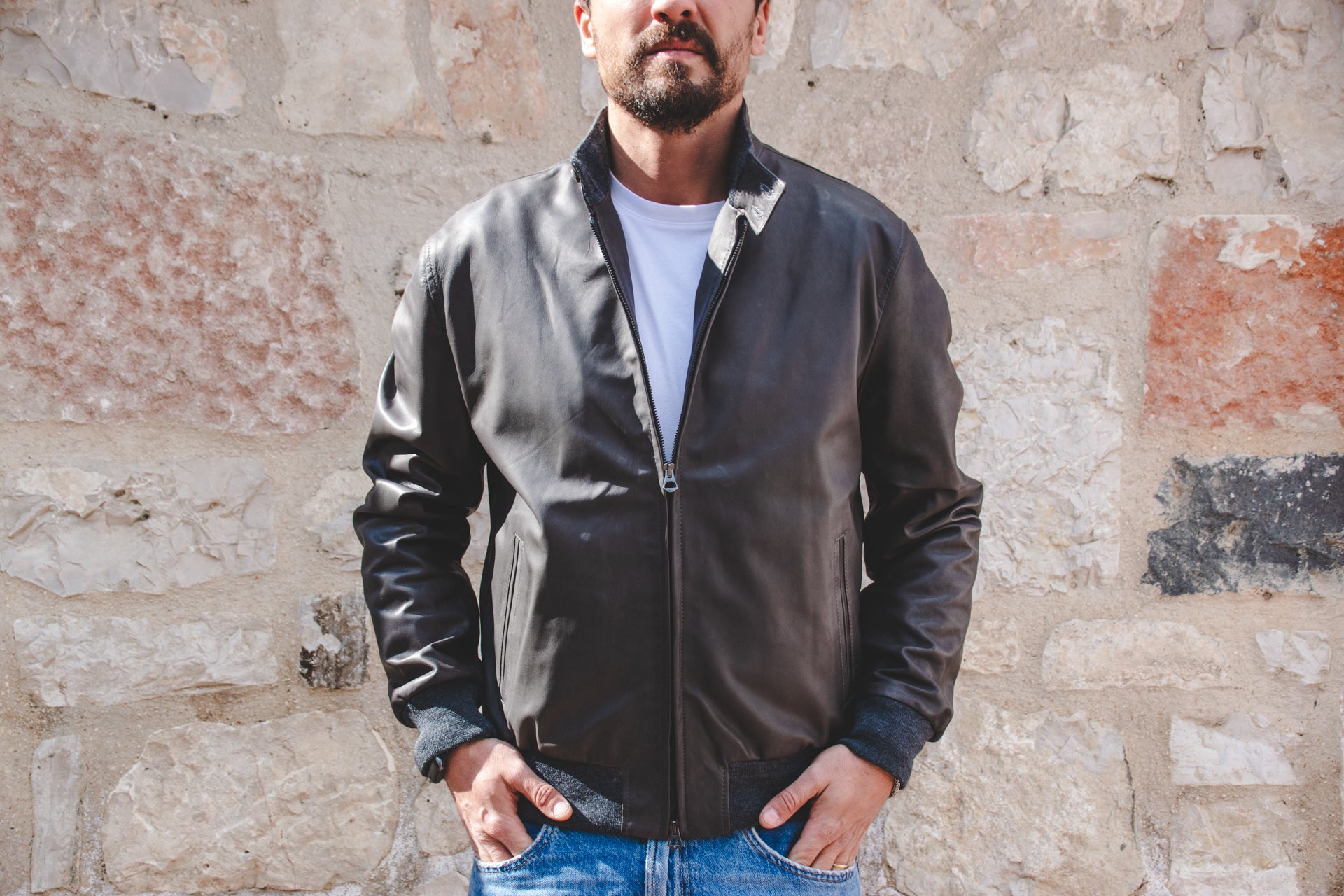 Giacca in pelle naturale- Modello "Rennino"
